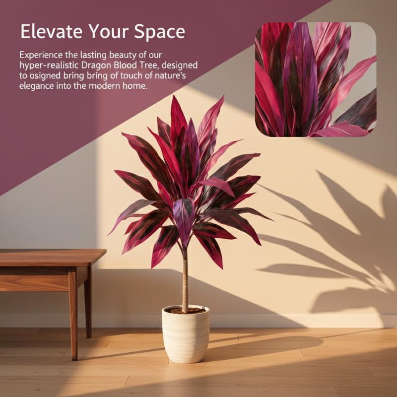 Dracaena Marginata - Grande Albero Artificiale di Dracaena Marginata